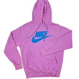 Nike Unisex Purple w/ Blue Nike Swoosh Midweight Double Lined Hood Hoodie (S)